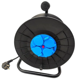 Подовжувач на котушці ULTRALIGHT RFC-25, 4 розетки, провід 3*2,5мм.кв (із заземленням), довжина 25м (6759)