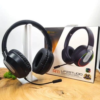 Ігрові накладні навушники з RGB підсвічуванням AWEI A799BL Black