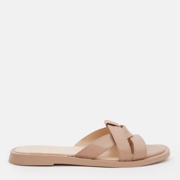 Женские шлепанцы кожаные Ashoes zarina 36 23.5 см Св. карамель (ROZ6501004487)