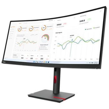 Монитор 34" Lenovo ThinkVision T34w-30 + MC60 VA безрамочный/изогнутый экран Черный (63D4ZAT1UA)