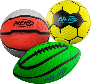 Мяч Nerf Набор 3 шт Nerf Mini Foam Sports Ball Hasbro 92081 – фото