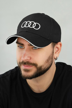Кепка-бейсболка чоловіча літо Audi Braxton 1677 чорний 56-58р