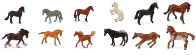 Figurki Collecta Mini Horses Giftset 2.7 cm x 4.2 cm 12 szt (4892900011097)