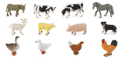 Figurki Collecta Mini Farm Animals Giftset 2.7 cm x 4.2 cm 12 szt (4892900011103)
