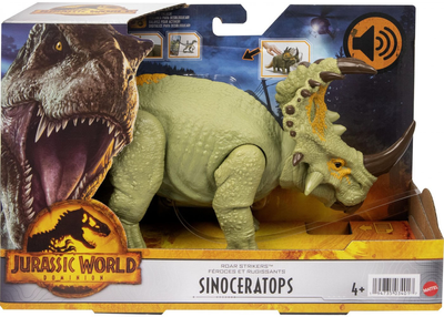 Фігурка Mattel Jurassic World Roar Strikers Синоцератопс 19 см (0194735034017)