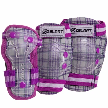 Комплект защиты Zelart CANDY SK-4678 M Фиолетовый