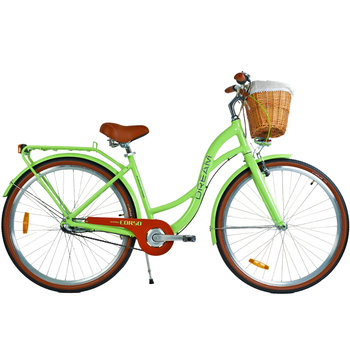 Велосипед городской Corso Dream 28" алюминиевая рама 18" зеленый с фарой DM-28093