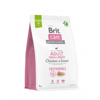 Сухой корм для малых собак Brit Care Dog Sustainable Adult Small Breed с курицей и насекомыми 3 кг (MLZ9392)