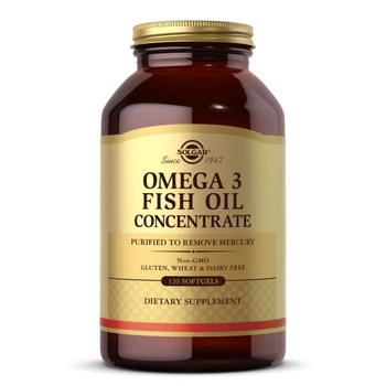 Жирні кислоти Omega 3 Fish Oil Concentrate, 120 капсул Solgar (fit0013006)