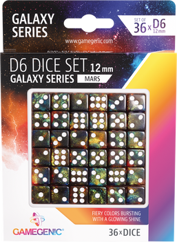 Набір кубиків Gamegenic Galaxy Серія Марс 12 мм 36 шт (4251715405291)