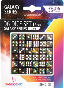 Zestaw kości Gamegenic Galaxy Series Mars 12 mm 36 szt (4251715405291)