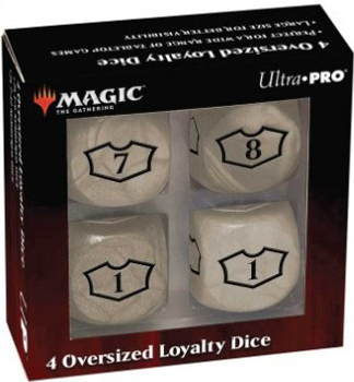 Zestaw kości Ultra Pro do gry Magic the Gathering 22 mm 4 szt Białe (0074427186043)