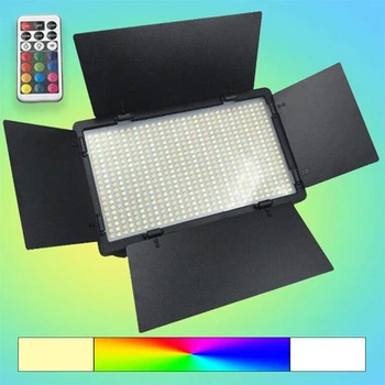 Светодиодная лампа видеосвет RGB для камеры cветодиодный прожектор LED U6OO для видеосъемки фотосъемки фото видео с пультом
