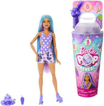 Lalka Barbie Pop Reveal z serii Soczyste owoce - Napój winogronowy (HNW44)