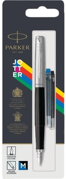 Ручка пір'яна Parker Jotter 17 Standart Black CT FP M блістер (2096430)