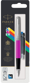 Ручка пір'яна Parker Jotter 17 Plastic Pink CT FP M блістер (2096860)