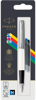 Ручка пір'яна Parker Jotter 17 Standart White FP M блістер (2096871)