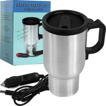 Термокружка Heated Travel Mug 48 ТК-33 автомобильная электро с подогревом от прикуривателя (ТК-33)