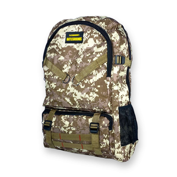 Тактичний рюкзак, 37 л, один відділ, дві фронтальні кармани, розмір: 55*40*17 см, коричневий піксель