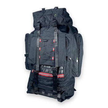 Туристичний, тактичний рюкзак, 90 л, 1 відділ, 2 фронтальні кишені, розмір: 85*40*25 см, чорний