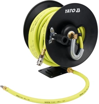 Wąż pneumatyczny hybrydowy na zwijaku Yato YT-24241 9.5 mm x 15 m z szybkozłączami (5906083034213)
