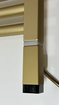 Тен для полотенцесушителя Terma ONE 30x30 с регулятором, 400 Вт, цвет Brass (скрытый монтаж кабеля)