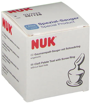 Smoczek lateksowy Nuk dla dzieci z rozszczepem podniebienia (10107001)