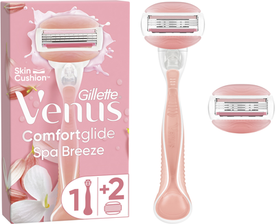 Станок для гоління жіночий (Бритва) Venus Comfortglide Spa Breeze з 2 змінними картриджами (7702018322862)