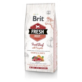 Сухий корм для цуценят великих порід Brit Fresh Beef/Pumpkin Puppy Large з яловичиною та гарбузом 12 кг (MLZ8041)