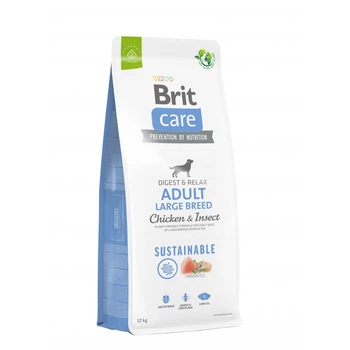 Сухой корм для крупных собак Brit Care Dog Sustainable Adult Large Breed с курицей и насекомыми 12 кг (MLZ9449)