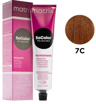 Стойкая крем-краска Matrix Socolor Pre-Bonded 7C Блондин медный 90 мл
