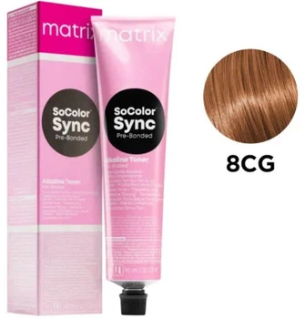 Крем-краска без аммиака Matrix Color Sync Pre-Bonded 8CG Светлый медно-золотистый блондин 90 мл