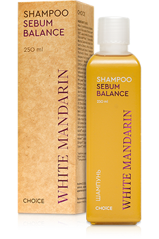 натуральный шампунь для жирного волосся White Mandarin SEBUM BALANCE 250мл 346