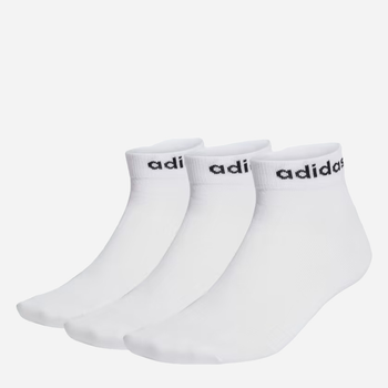 Набір жіночих шкарпеток коротких бавовняних Adidas Think Linear Ankle 3P HT3451 34-36 3 пари Білий (4066746427873)