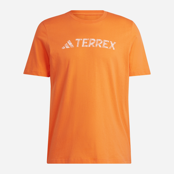 Футболка бавовняна довга чоловіча Adidas Terrex Classic Logo Tee HY1694 XL Помаранчева (4066762149810)