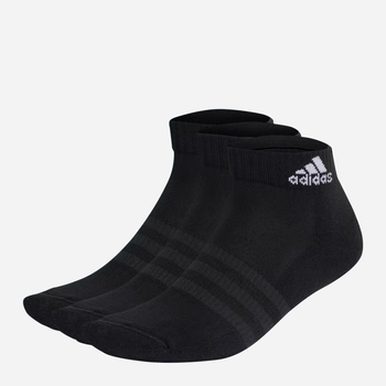 Набір чоловічих шкарпеток коротких бавовняних Adidas Cushioned Sportswear Ankle 3P IC1277 40-42 3 пари Чорний (4066746286708)