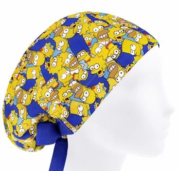 Медицинская шапочка женская HeadwearUniverse универсальная принт Симпсоны