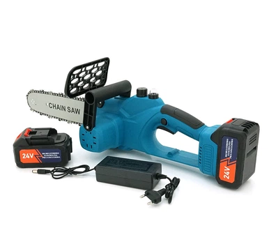 Акумуляторна ланцюгова пилка Domotec Chain Saw 12″ 24V, зарядне + 2 акумулятори