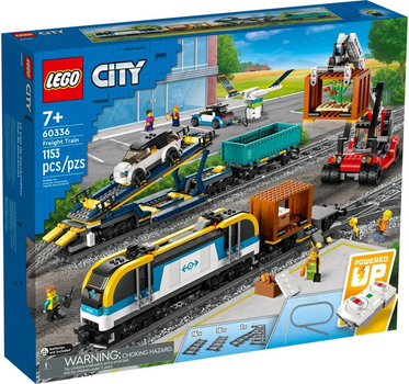 Zestaw klocków Lego City Pociąg towarowy 1153 elementy (60336)