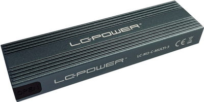 Зовнішня кишеня LC-Power LC-M2-C-MULTI-3 для M.2 SSD USB 3.2 Type-C (4260070129247)