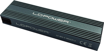 Zewnętrzna kieszeń LC-Power LC-M2-C-MULTI-3 dla M.2 SSD USB 3.2 Type-C (4260070129247)