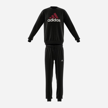 Komplet dresowy (bluza + spodnie) chłopięcy Adidas Junior Fleece Tracksuit IB4095 164 cm Czarny (4066762249961)