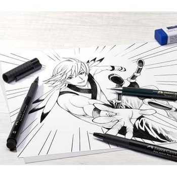 Zestaw Faber-Castell Pitt Artist Pen India ink pen Manga Starter Set (167152) (4005401671527)