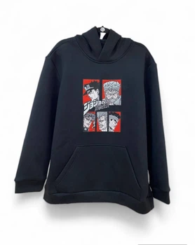 Худі з вишивкою YADRIK Аніме Джо Джо футер (Oversize L) чорний