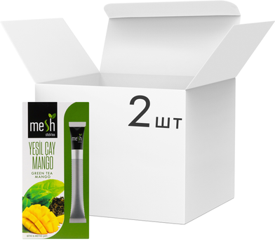 Упаковка зеленого чаю Mango Mesh Stick 32 г х 2 пачки по 16 шт (8683295370267_1)