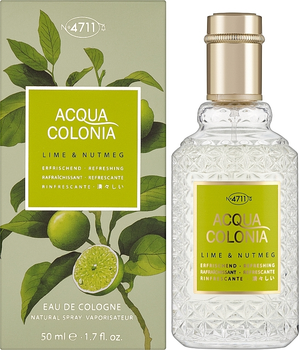 Woda kolońska unisex Maure & Wirtz 4711 Aqua Colognia Lime & Nutmeg 50 ml (4011700744671)