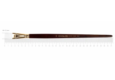 Кисть синтетика плоская Kolos Snow 1098F, №22, длинная ручка