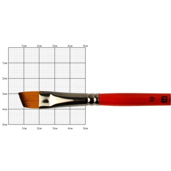 Кисть синтетика угловая Kolos Carrot 1097A, №10, короткая ручка