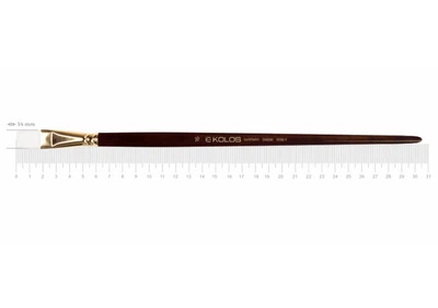 Кисть синтетика плоская Kolos Snow 1098F, №16, длинная ручка