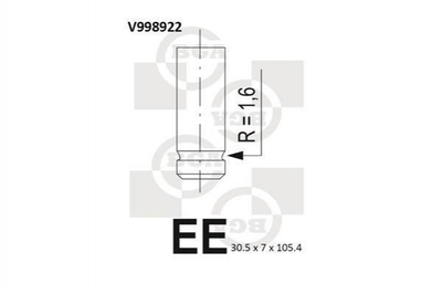 Клапана впускные BGA V998922 Mercedes C-Class, E-Class 2710530001